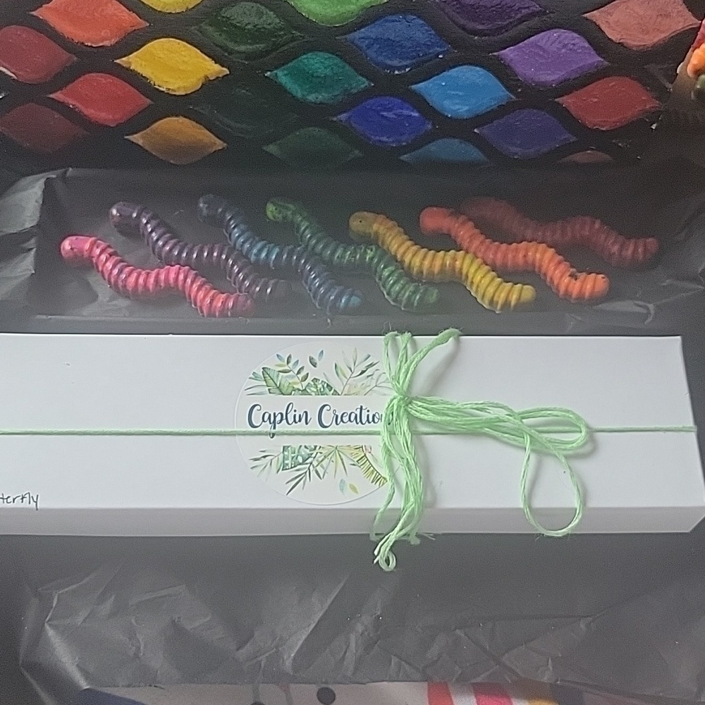 COPY - New Handmade Worm Speckled Multicolored Rainbow Crayons Gift Packaged